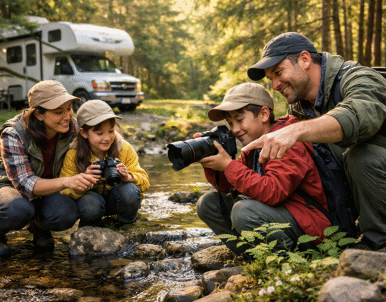 Family nature education and eco photography learning during a 4-day RV trip on Vancouver Island, Canada
